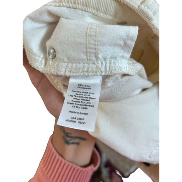 Talbots White Corduroy Straight Leg Pants Size 10 Capsule Y2K minimalist - Picture 8 of 11